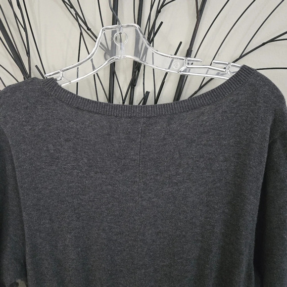 Torrid dark gray lace up mini sweater dress 100% cotton size 1 (14/16) - Picture 10 of 11